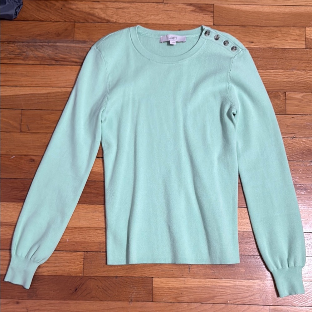 LOFT Light Green Knit Top